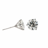 14K White Gold 4.02CTW Diamond Stud Earrings