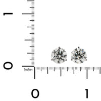 14K White Gold 4.02CTW Diamond Stud Earrings