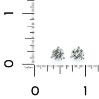 18K White Gold Diamond Stud Earrings