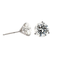 14K White Gold 3.00CTW Diamond Stud Earrings