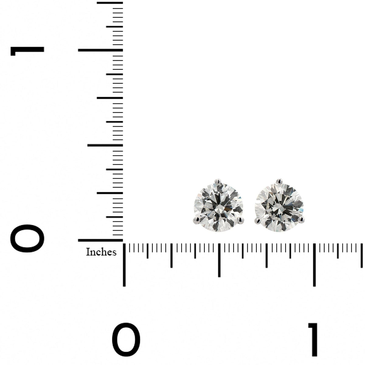 14K White Gold 2.40CTW Diamond Stud Earrings