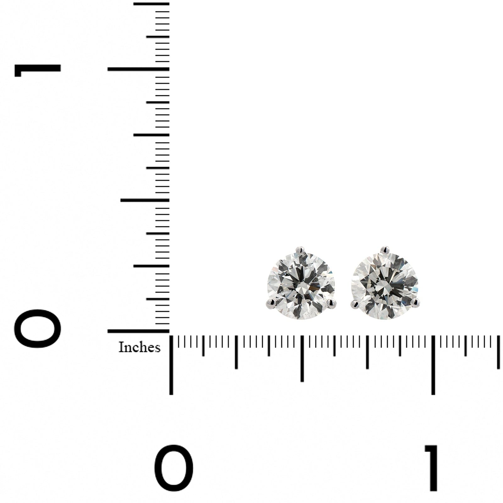 14K White Gold 2.40CTW Diamond Stud Earrings