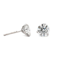 18K White Gold 3CTW Diamond Stud Earrings