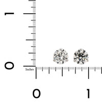 18K White Gold 3CTW Diamond Stud Earrings