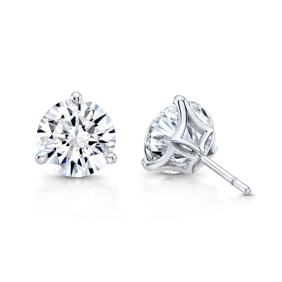 18K White Gold 2CTW Diamond Stud Earrings