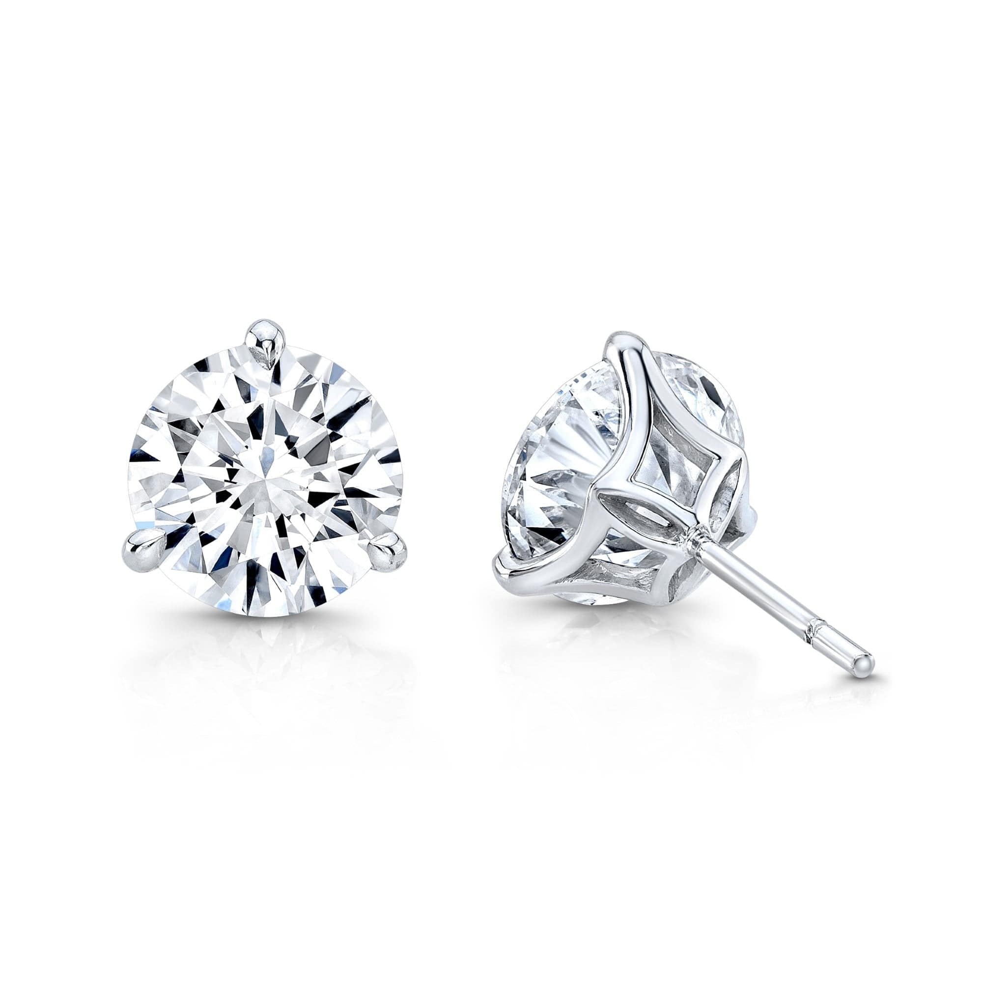18K White Gold 2CTW Diamond Stud Earrings