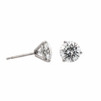 14K White Gold 2CTW Diamond Stud Earrings