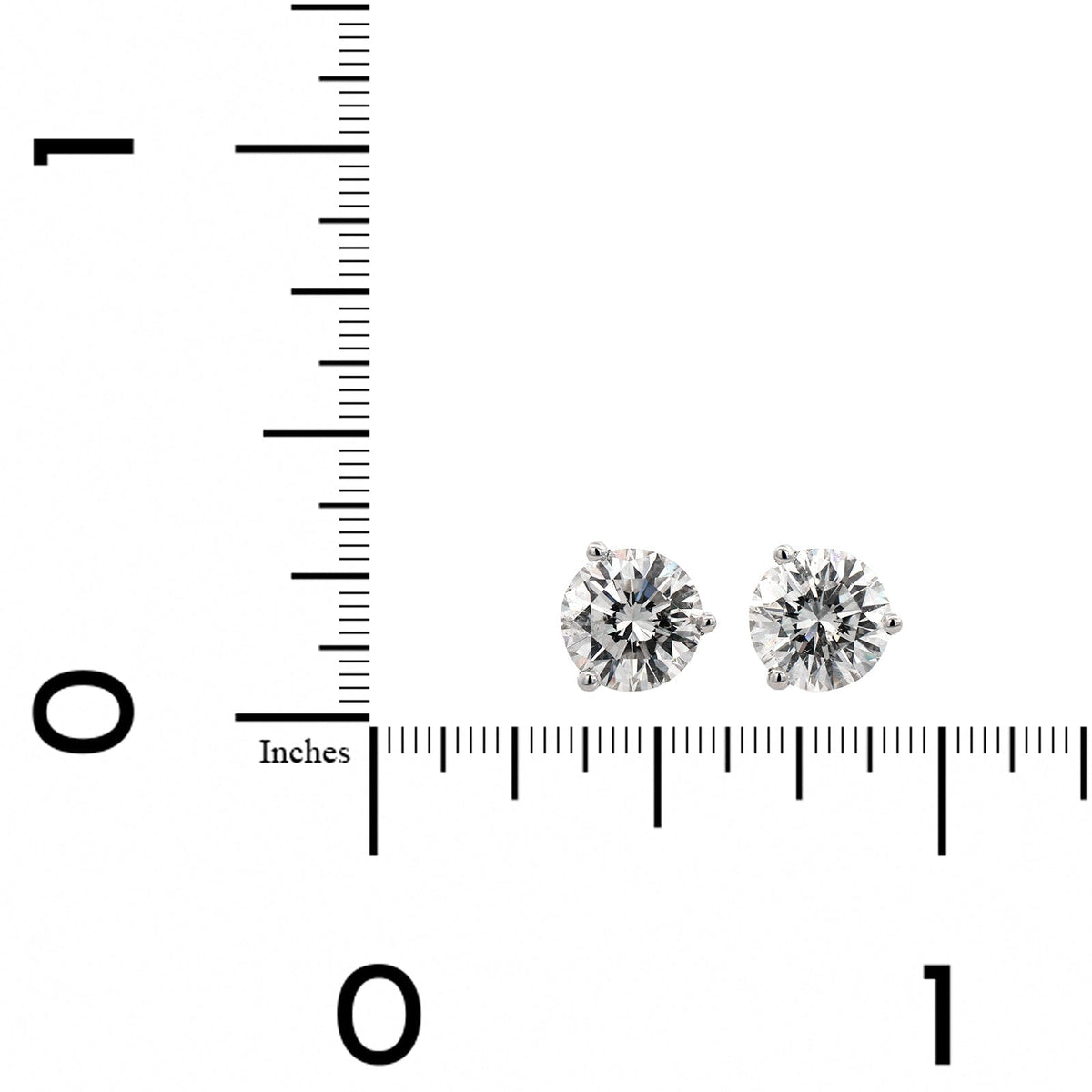 14K White Gold 2CTW Diamond Stud Earrings