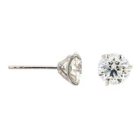 18K White Gold 2CTW Diamond Stud Earrings