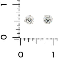 18K White Gold 2CTW Diamond Stud Earrings
