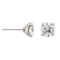18K White Gold 3CTW Diamond Stud Earrings