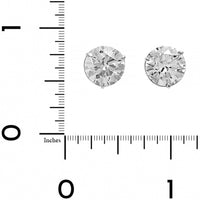 14K White Gold 6CTW Diamond Stud Earrings
