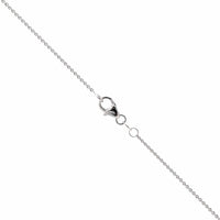 18K White Gold Oval Emerald and Diamond Halo Necklace