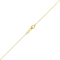 18K Yellow Gold Oval Emerald and Diamond Halo Necklace