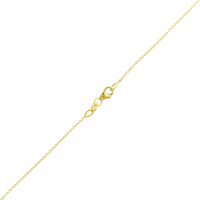 18K Yellow Gold Round Emerald and Diamond Halo Necklace