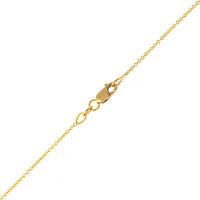 18K Yellow Gold Emerald and Diamond Halo Necklace