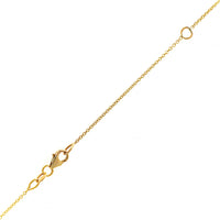 18K Yellow Gold Oval Emerald and Diamond Halo Necklace