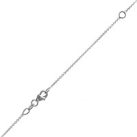 18K White Gold Round Emerald and Diamond Halo Necklace