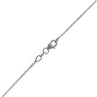 18K White Gold Oval Emerald and Diamond Halo Necklace