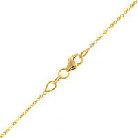 18K Yellow Gold Round Emerald and Diamond Halo Necklace