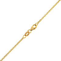 18K Yellow Gold Round Emerald and Diamond Halo Necklace