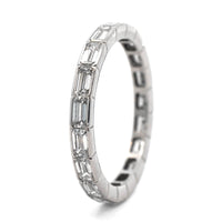 Platinum Semi Bezel Set Diamond Eternity Band