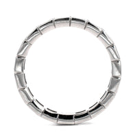 Platinum Semi Bezel Set Diamond Eternity Band