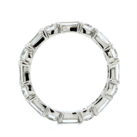 Platinum Round and Baguette Diamond Eternity Band