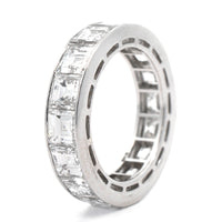 18K White Gold Carre Cut Diamond Eternity Band