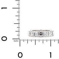 18K White Gold Carre Cut Diamond Eternity Band