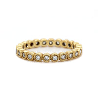 18K Yellow Gold Bezel Set Diamond Eternity Band