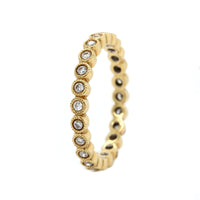 18K Yellow Gold Bezel Set Diamond Eternity Band