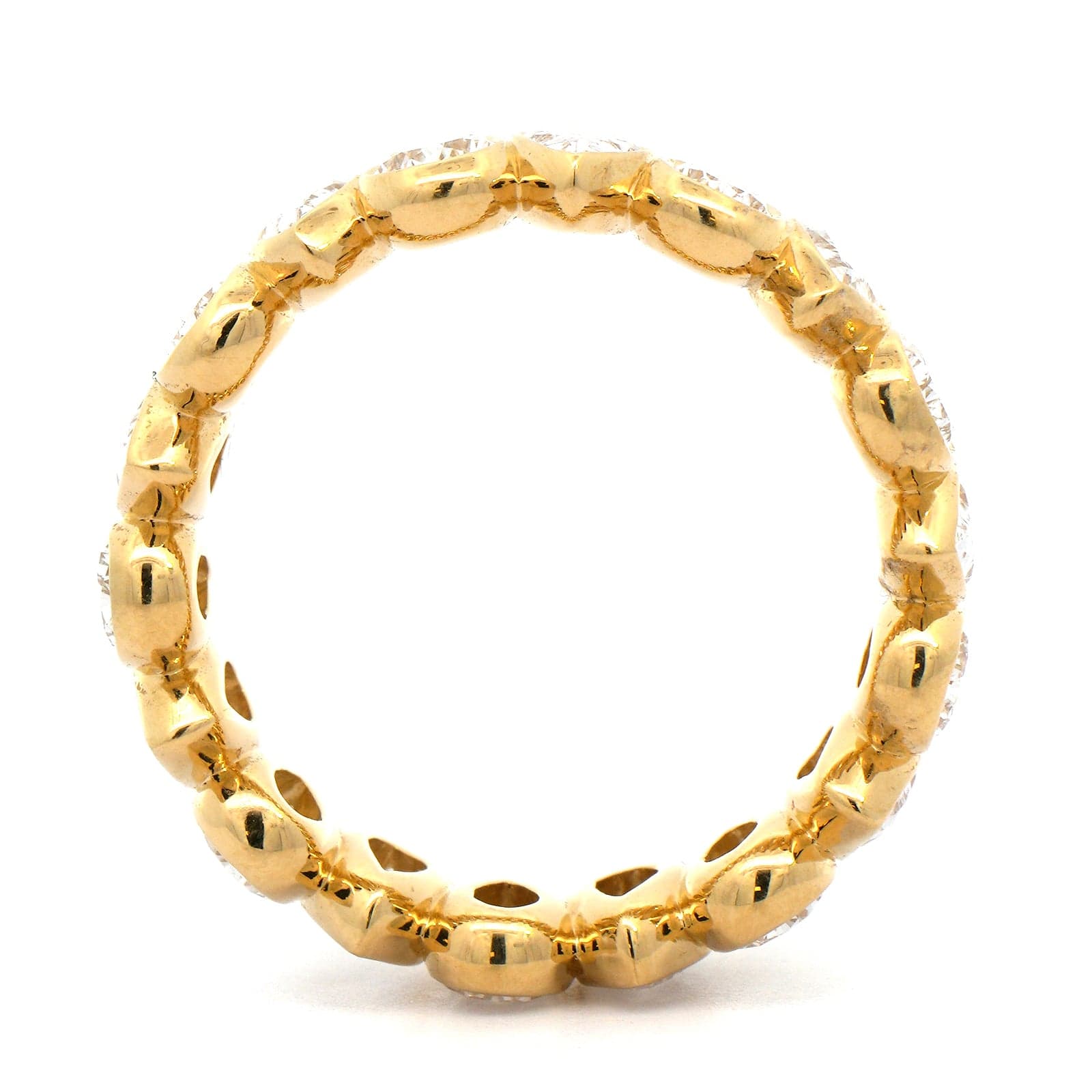 18K Yellow Gold Pear Shaped Diamond Eternity Band