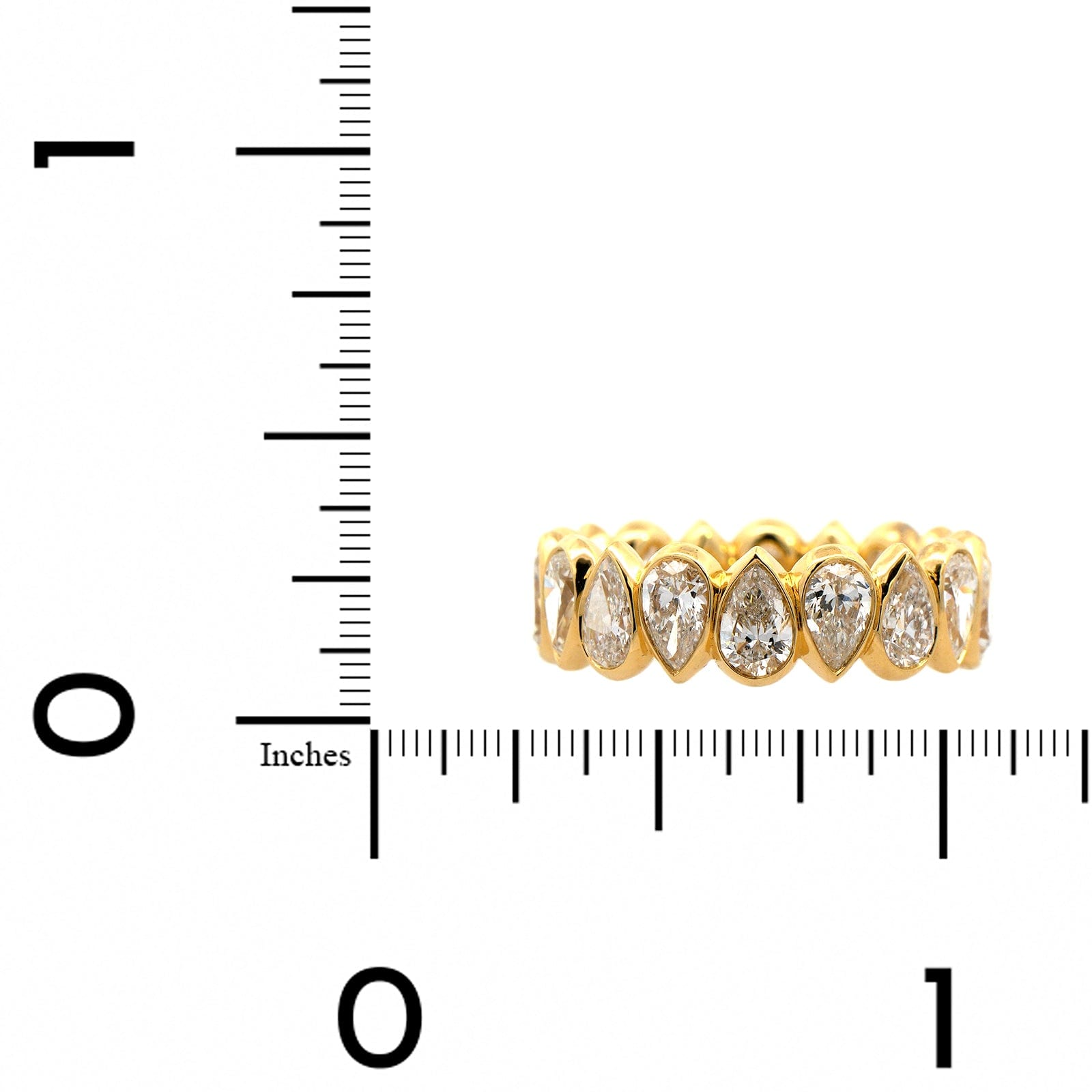 18K Yellow Gold Pear Shaped Diamond Eternity Band