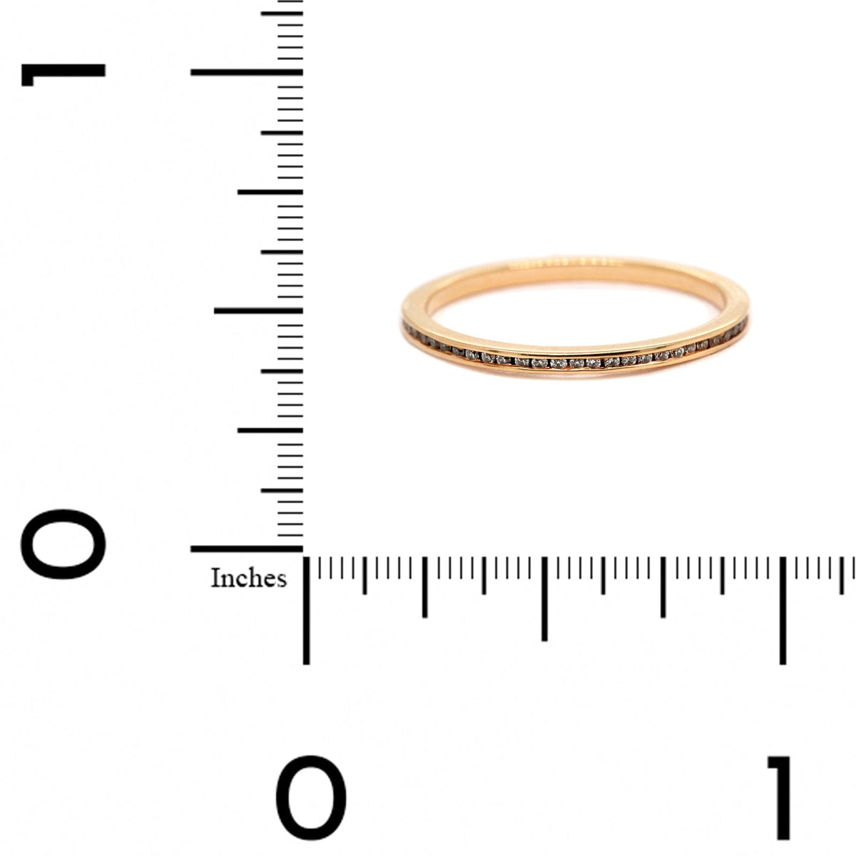 18K Rose Gold Channel Set Diamond Eternity Band