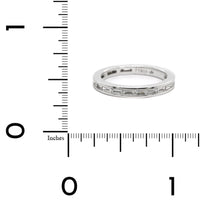 Platinum Channel Set Baguette Diamond Eternity Band
