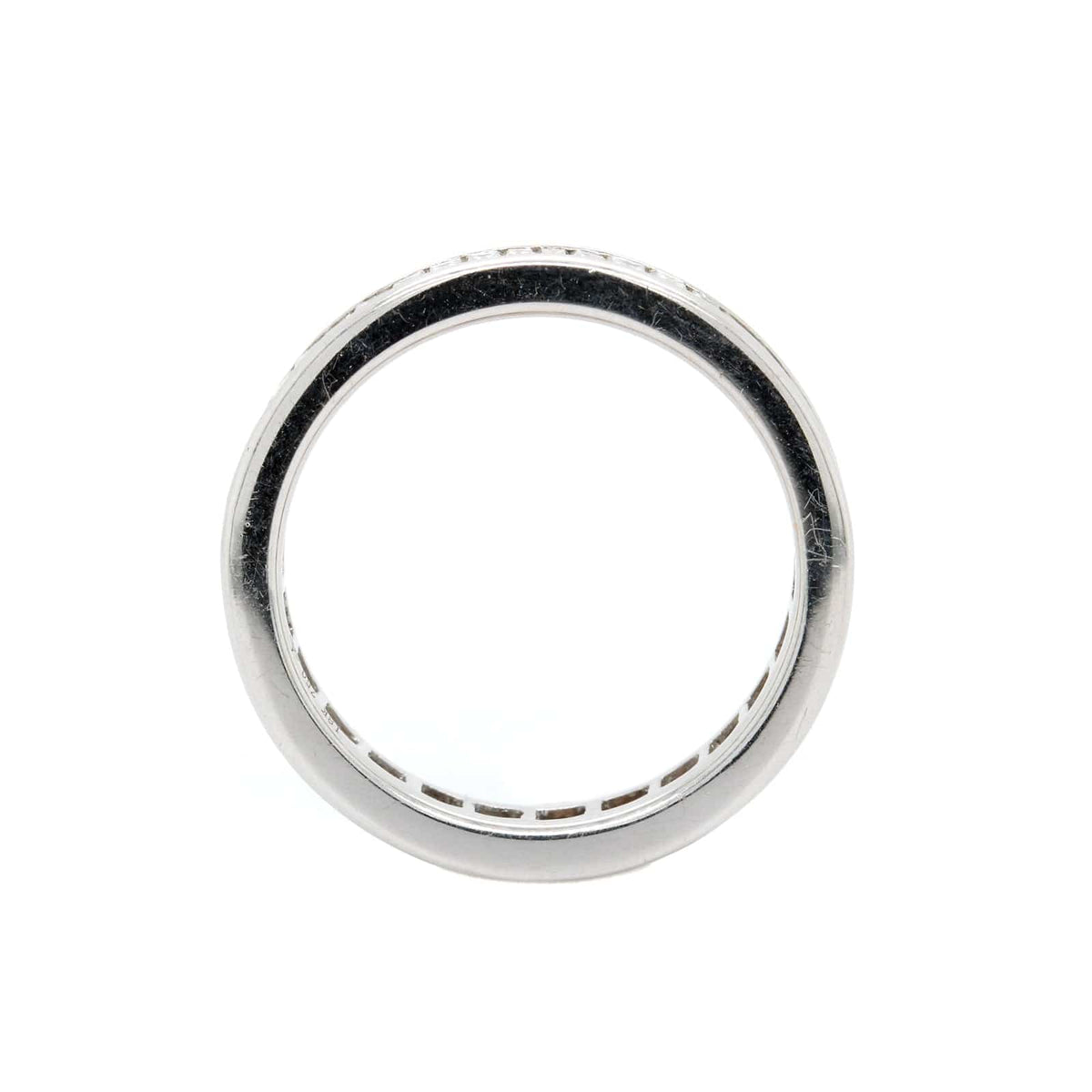 18K White Gold Channel Set Baguette Diamond Eternity Band