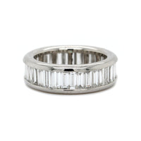 Platinum Channel Set Baguette Diamond Eternity Band
