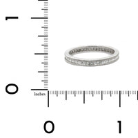 Platinum Channel Set Princess Cut Diamond Eternity Band