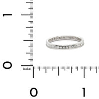 Platinum Channel Set Princess Cut Diamond Eternity Band