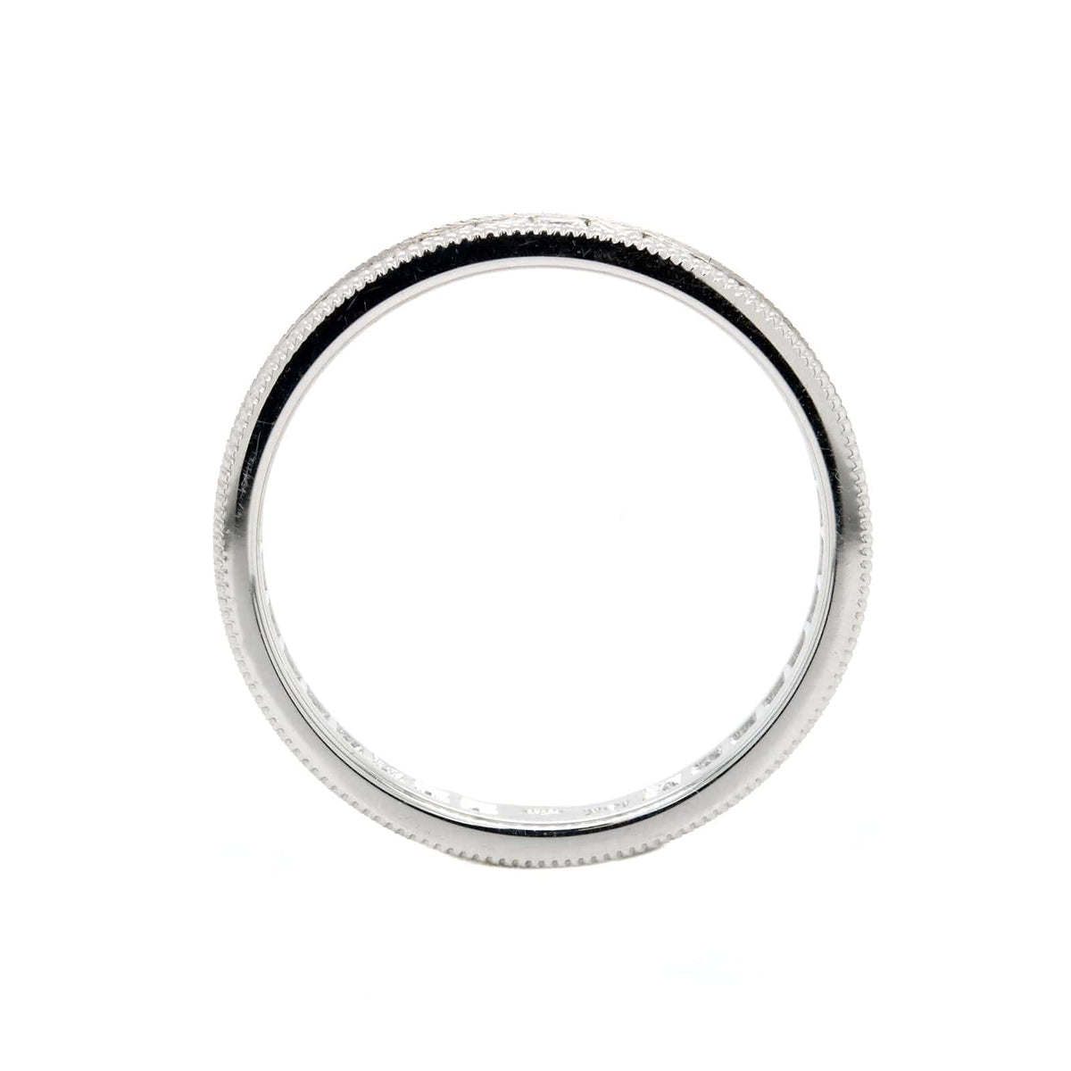 18K White Gold Channel Set Princess Cut Diamond Eternity Band
