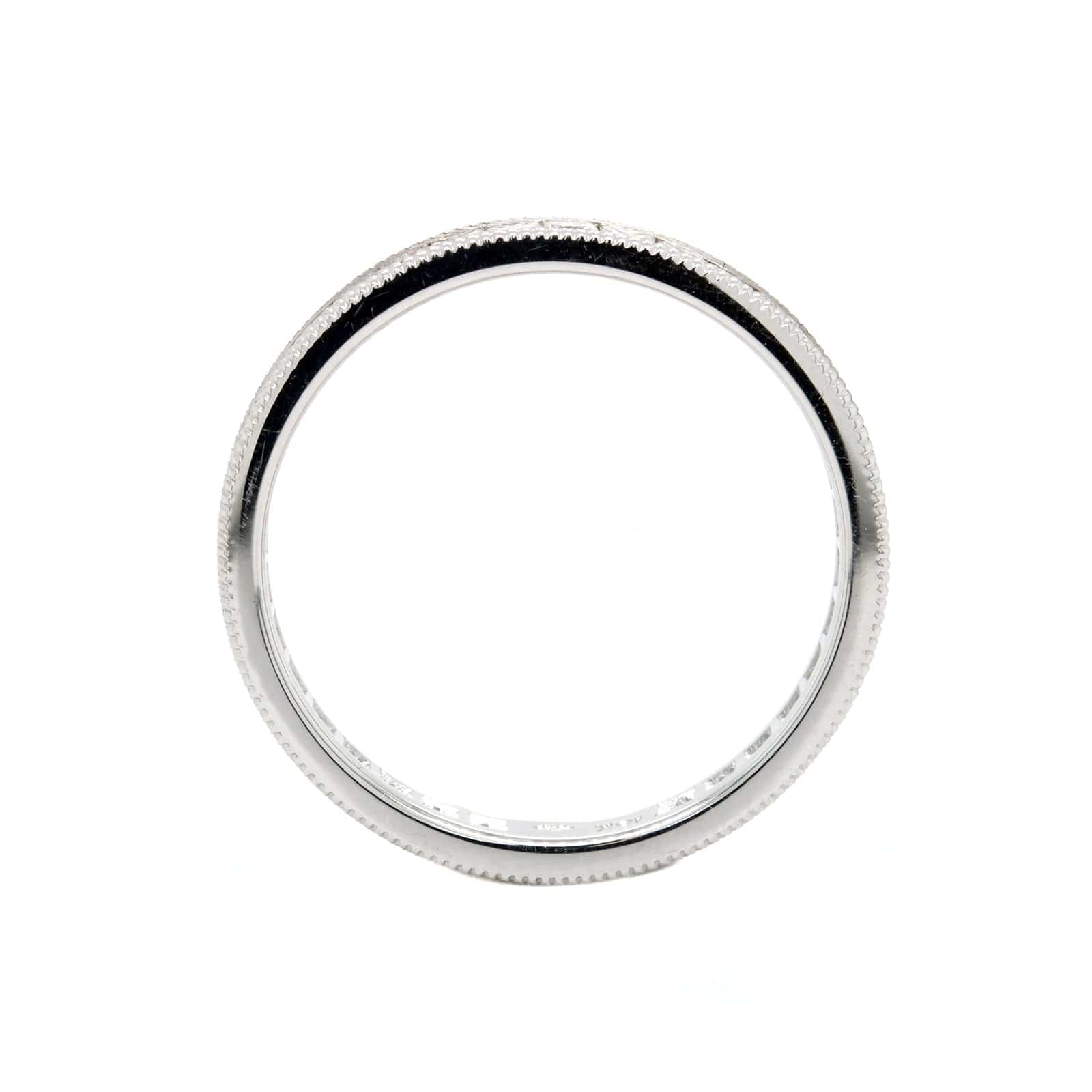 18K White Gold Channel Set Princess Cut Diamond Eternity Band