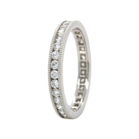 Platinum Channel Set Round Diamond Eternity Band