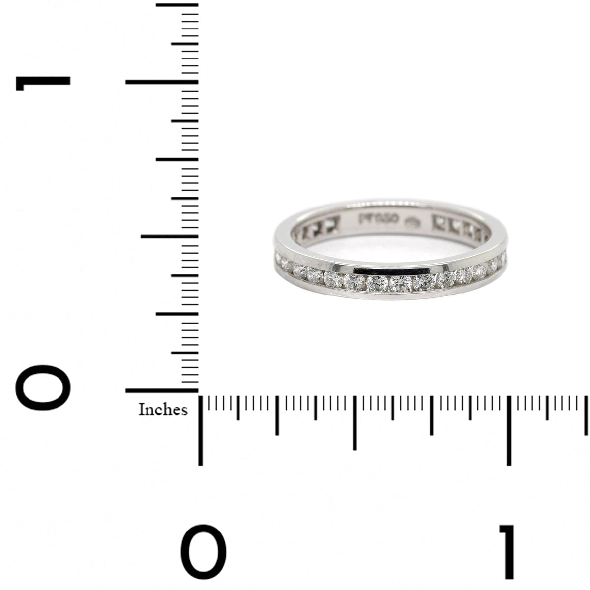 Platinum Channel Set Round Diamond Eternity Band