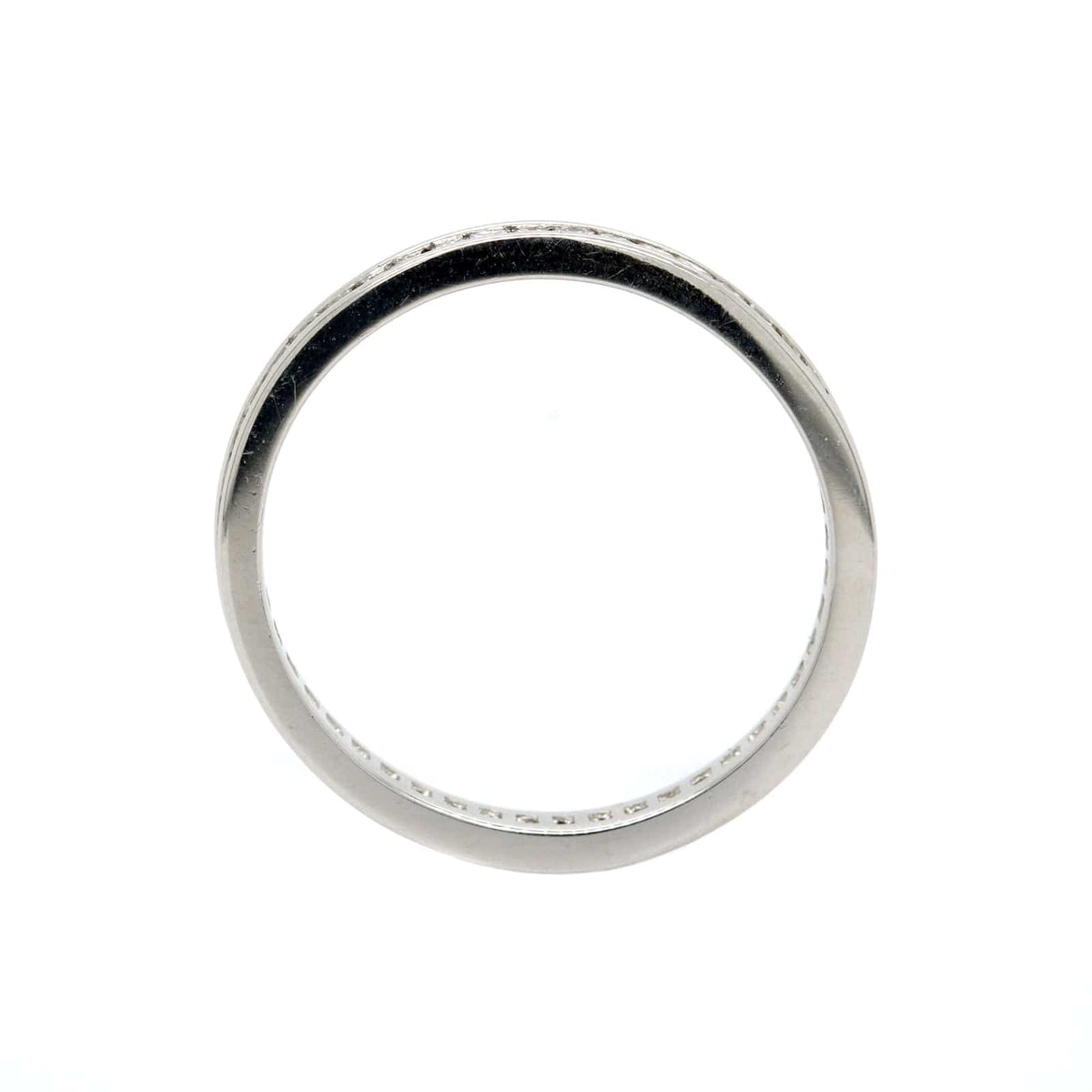 Platinum Channel Set Princess Cut Diamond Eternity Band