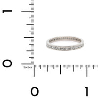 Platinum Channel Set Princess Cut Diamond Eternity Band