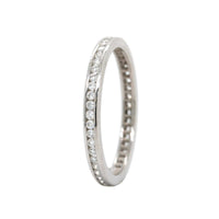 18K White Gold Channel Set Diamond Eternity Band