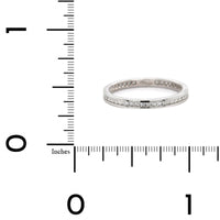 18K White Gold Channel Set Diamond Eternity Band