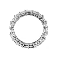Platinum Shared Prong Asscher Cut Diamond Eternity Band