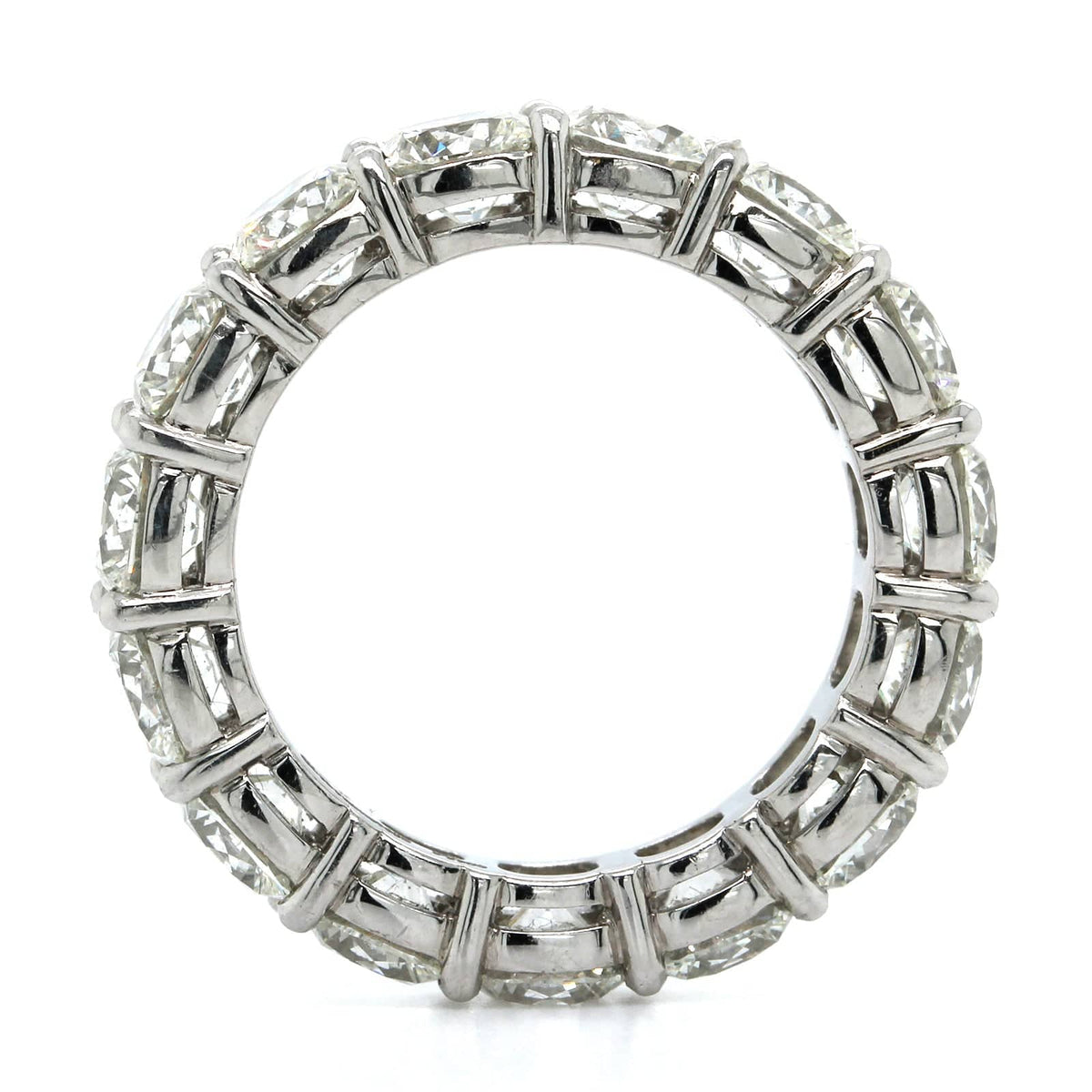 Platinum Shared Prong Cushion Cut Diamond Eternity Band